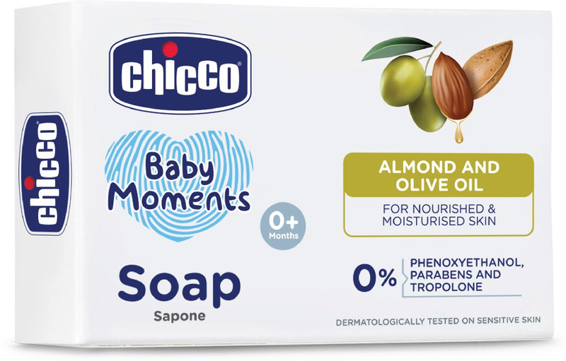 Chicco Baby Moments Bath Soap ,Paraben &SLS Free, Phenoxyethanol free,0M+(125 g)