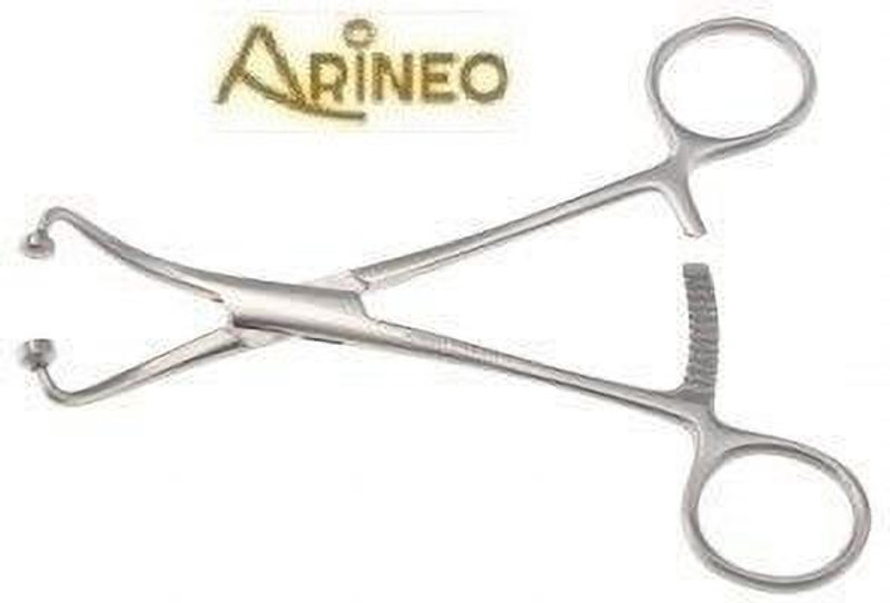 ARINEO Backhaus Towel Clip 6" with Ball Tip (Pack of 1) Utility Forceps