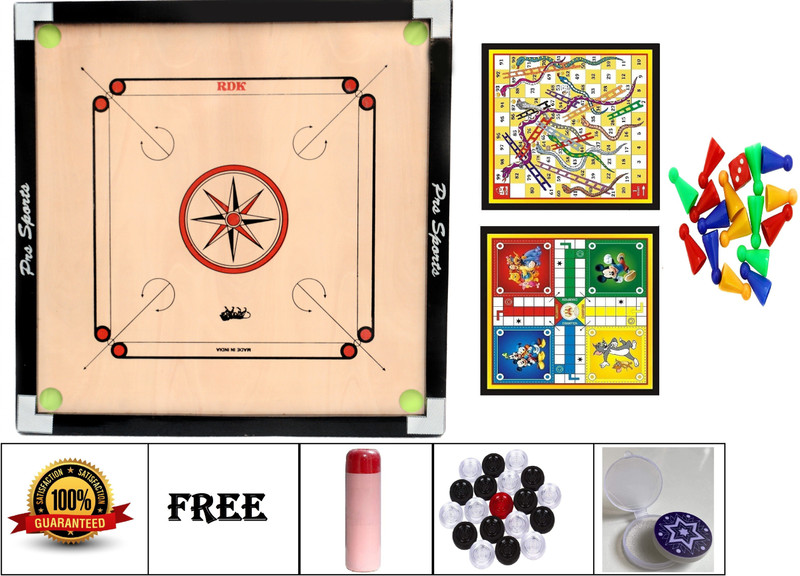 PRSSPORTS Present High Quality 32 inch ( large ) Carrom Board. 5 cm Carrom Board(Multicolor)