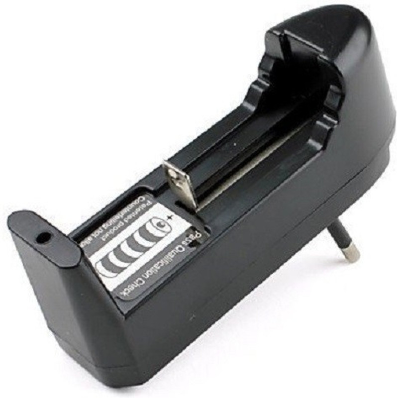 VGS MARKETINGS UNIVERSAL 3.7V 18650 LITHIUM ION BATTERY CHARGER Single Battery Charger for 18650/16340/14500/17670 Batteries  Camera Battery Charger(Black)
