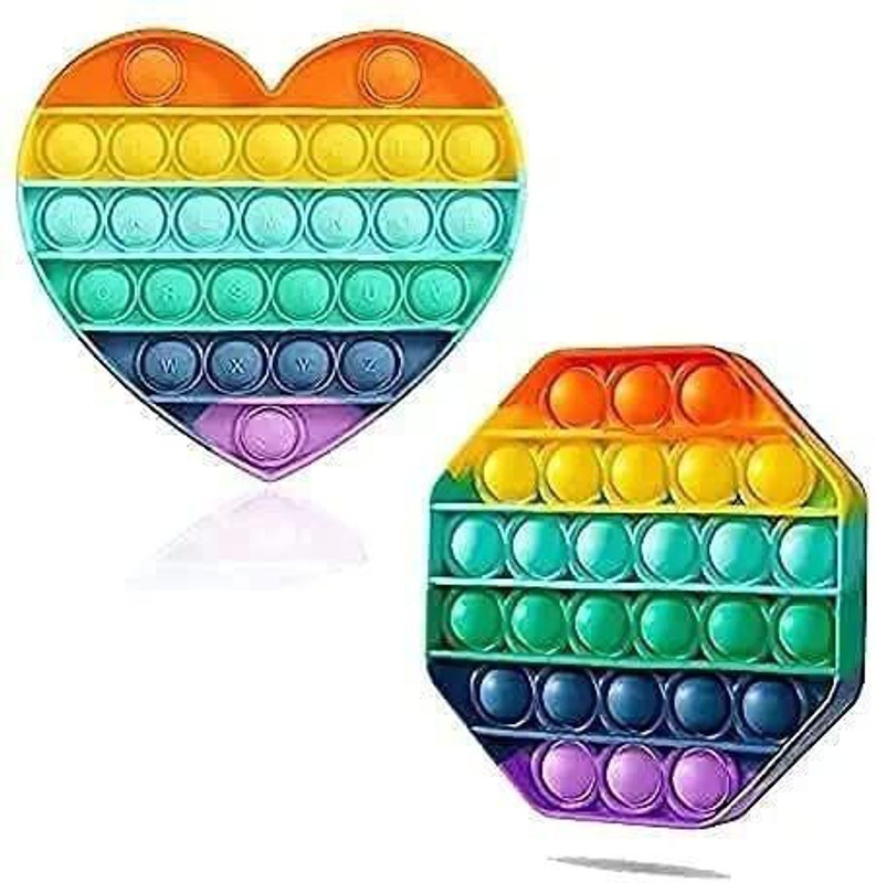 adbeni Bubble Toy, Autism Special Needs Silicone Stress Relief Toy,(Set of 6) Soft Gag Toy(Multicolor)