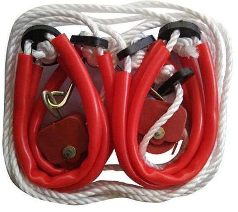 VGS MARKETINGS POCKET GYM ROPE Abdominal Exercise Rope YOGA ROPE fitness rope Exercise ROPE Resistance Tube(Red)