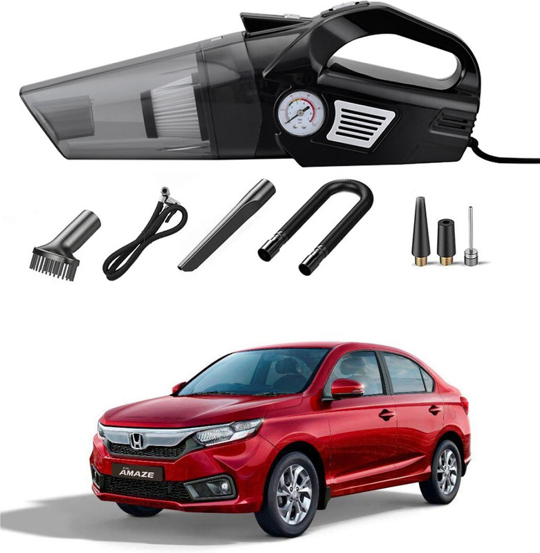 Oshotto 3 in 1 100W OSHO-103/BL Vacuum Cleaner Cum Tyre Inflator for Honda Amaze Old (2013-2017) Car Vacuum Cleaner(Black)