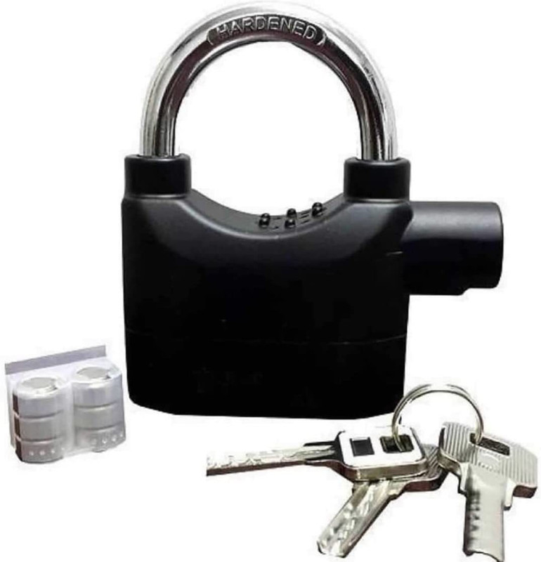 VVG TRADERS larm Padlock Alarm Lock for Motorcycle Bike Bicycle Perfect Door Door Window Alarm(MEDIUM)