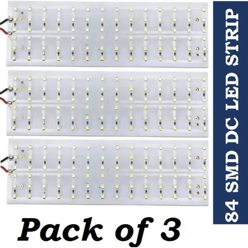 TechSupreme Pack Of 4 12V High Brightness DC LED Bulb 84 SMD LED Light for Car, Home,Kitchen,e rickshaw and Light Light Electronic Hobby Kit