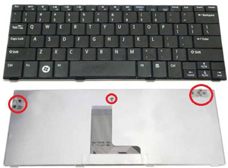 BLSM Dell Inspiron Mini 10V C414P F240M F278M G238M T666N J023M 1011 1010 US Laptop Keyboard Replacement Key
