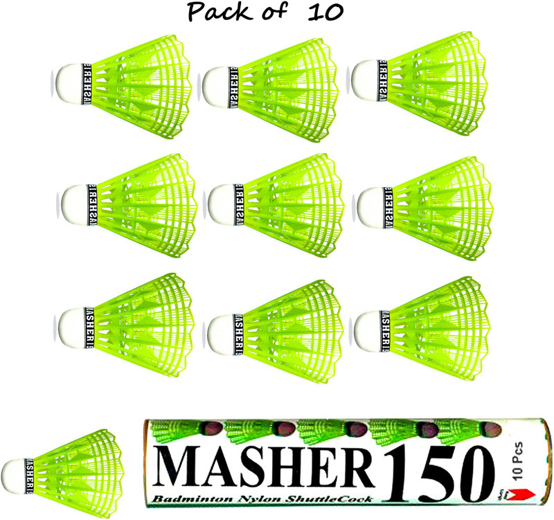 FZ FORZA 10 Plastic shuttlecock Feather Shuttle - Green(Medium Fast, 78, Pack of 10)