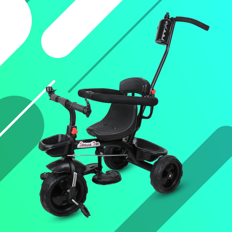 N2P RECOMMENDED TRICYCLE FOR KIDS 1-5 YEARS KIDS TRIKE BEST TRICYCLE FOR AGE GROUP 1,2,3,4,5 YEARS BABY Tricycle(Black)