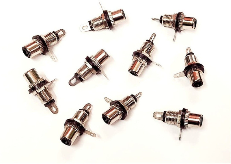 ERHIndia TV-out Cable (Pack of 20) RCA Female Black Color Socket RCA Pin Female Black(Black, For Home Theater)