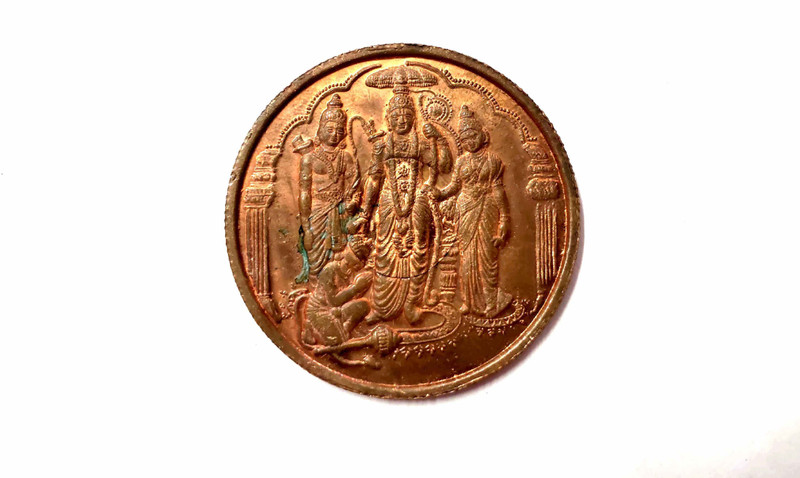 ANK Rare Issue East India Company One Anna With Ram-Darwar 1818 Image on it. Medieval Coin Collection(1 Coins)