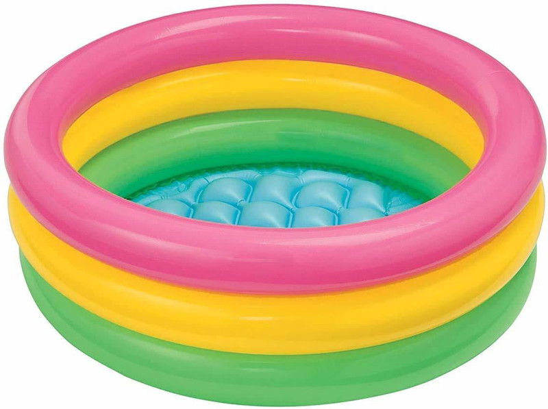 Zuvillica Water Tub for Kids Soft Inflatable Kid's, 2ft 1-2-3 Years 2 Feet Kid’s Swimming(Multicolor)