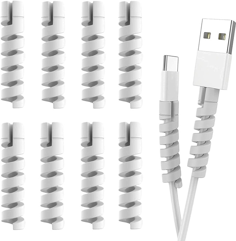 Omniverse Multipurpose 8 USB cable Protector Cable Protector (White) Cable Protector(White)