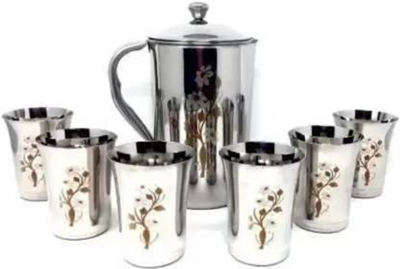 vs enter Flower lager Jug Glass Set(Stainless steel)