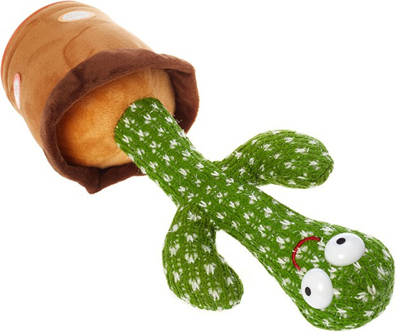 LEVIATHAN Electronic Talking Dance Singing Plush Doll Cactus Musical Dancing Cactus Toy(Green)