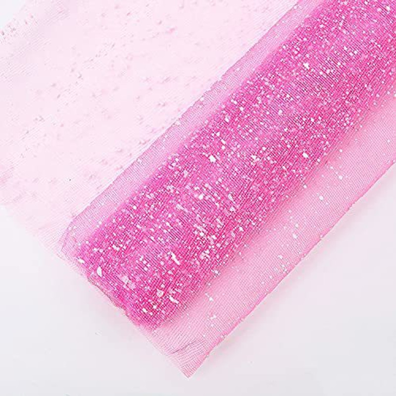 3A Featuretail Pink Snow Net Fabric Roll for Flowers/Gift Wrapping & Decoration Polyster Gift Wrapper(Pink)