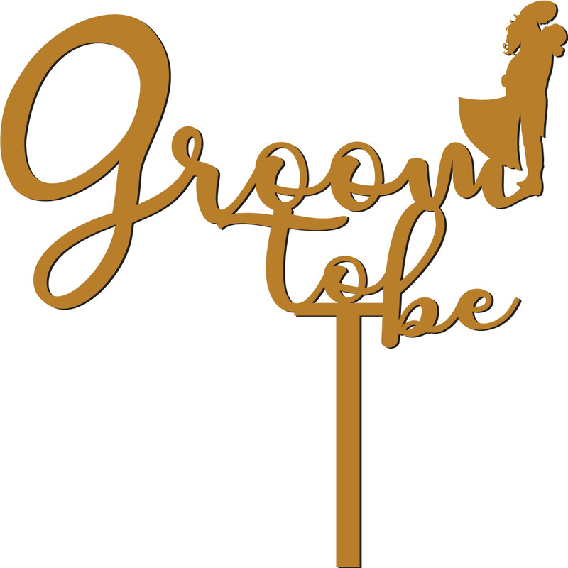 SUDARSHAN STICKER Edible Cake Topper(Brown Pack of 1)