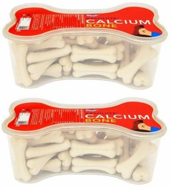 Drools Absolute Calcium Bone Jar, Dog Treats- (600g) pack of 2 1.2 kg (2x0.6 kg) Dry Adult, New Born, Senior, Young Dog Food