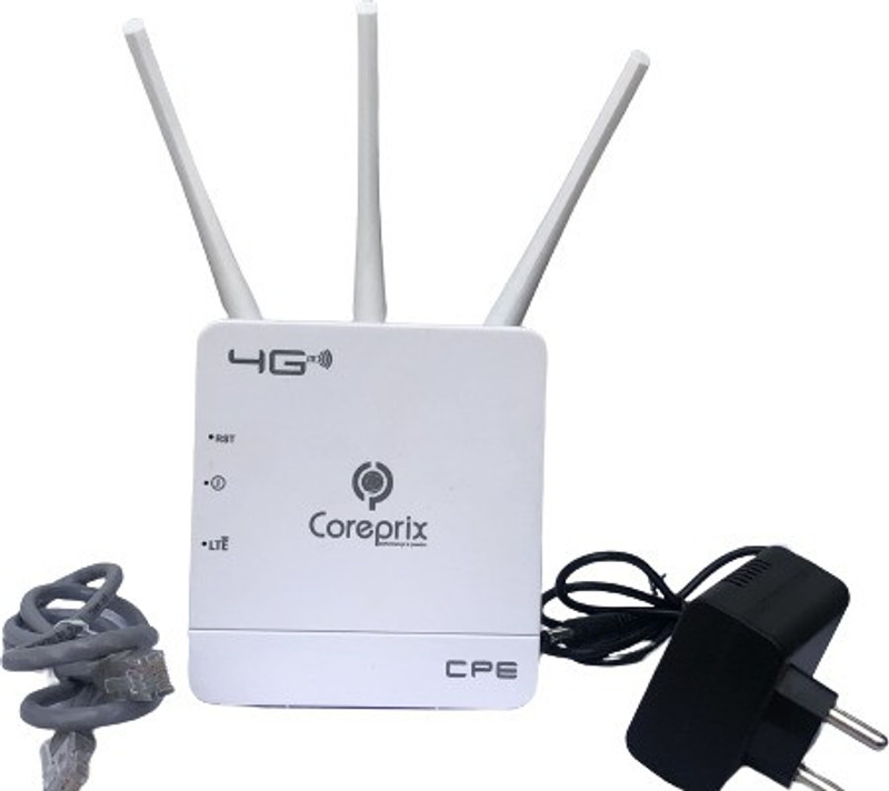 CPE MASTEL Jio Router WiFi 4G Device Dongle, Support All sim Cards 4G Router 2.4 GHz 100 Mbps Wifi Speed Dual Band External Antenna MiFi (Sim Based)(White)