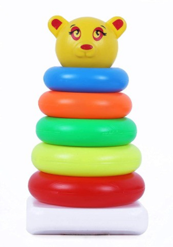 bhauvik Stacking Colouring Teddy Rings for Kids 5 pcs Multi Color(Multicolor)