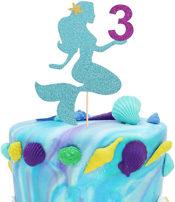 Festiko Festiko Mermaid Cake Topper for Birthday - Person Cake Topper(multicolor Pack of 1)