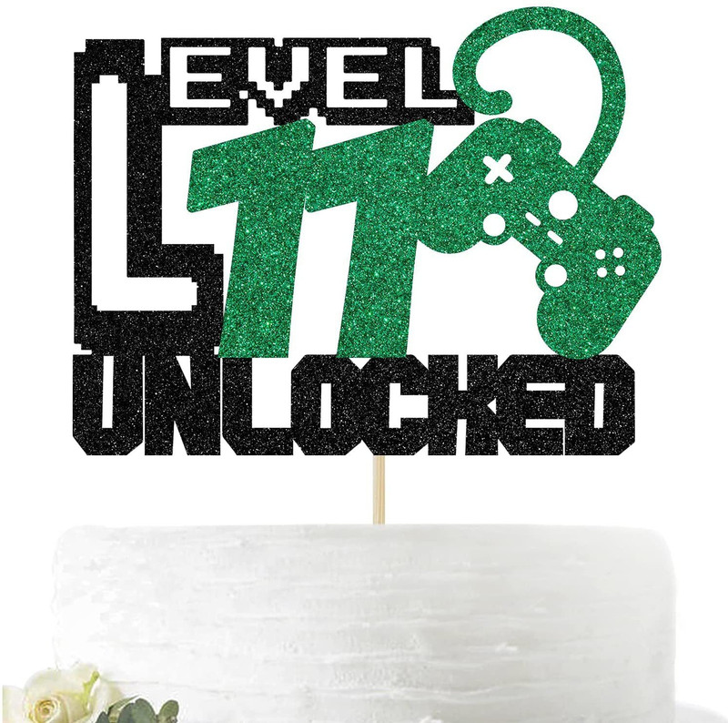 Festiko Cake Topper(blak and green Pack of 1)