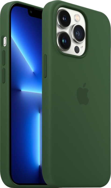 KARWAN Back Cover for APPLE iPhone 13 Pro(Green, Shock Proof, Silicon, Pack of: 1)