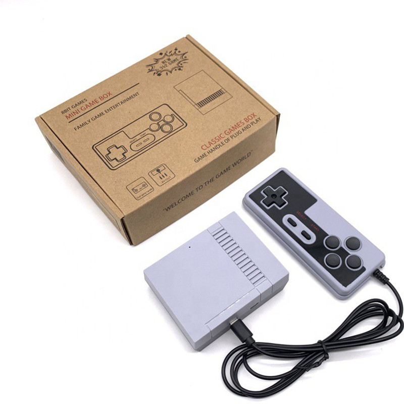 PTCMart 8 BIT MINI GAME BOX, FAMILY GAME ENTERTAINMENT PLUG-&-PLAY BUIT-IN- 342 GAMES GB with 1 x Console 2 x Wired Controller 1 x User manual 1 x AV cable 1 x Box(White)