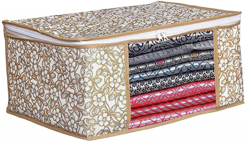 BB BACKBENCHERS Btos Non- Woven Saree Cover With Transparent Window Set Of 1(Brown)
