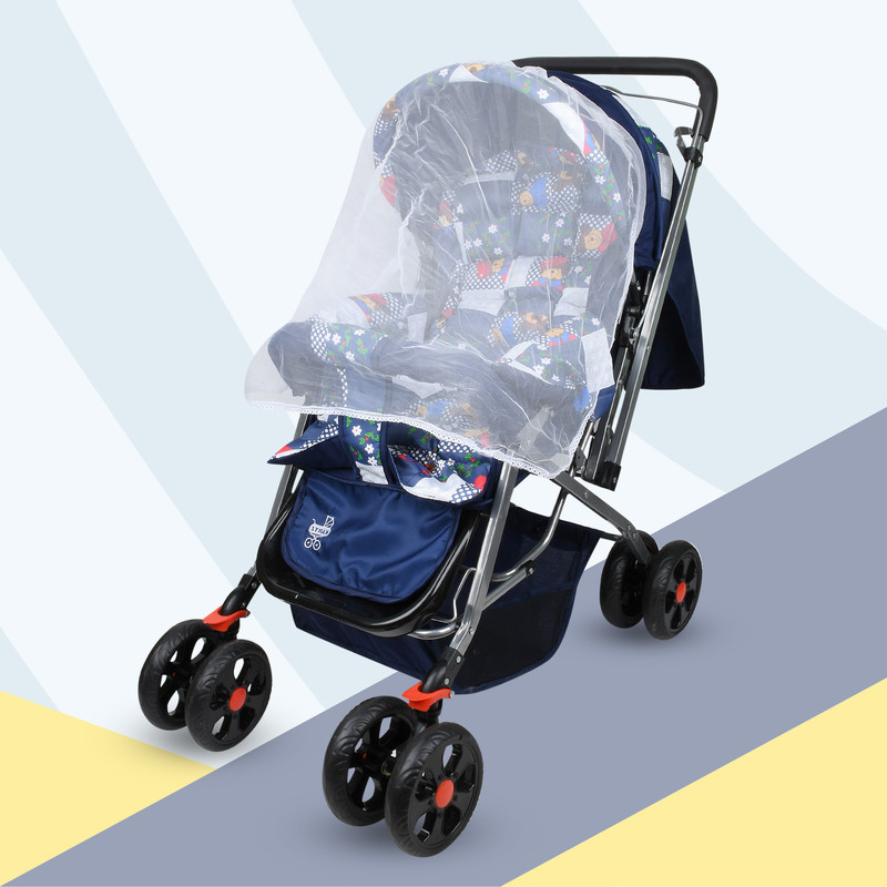 TOYSHOPPEE New Born Baby Pram & Stroller(Multi, Multicolor)For BabyBoy or BabyGirl Pram(3, Navy Blue)