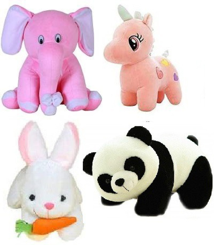 MPR ENTERPRISES Stuffed Toy For Baby, Kids ,Girls & children Playing Teddy Bear 26 Cm ,Set of 4  - 26 cm(Multicolor)