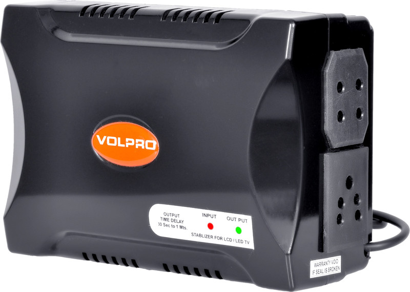 VOLPRO LED / LCD / SMART TV UPTO 55'INCH Voltage Stablizer MV-02(Black)