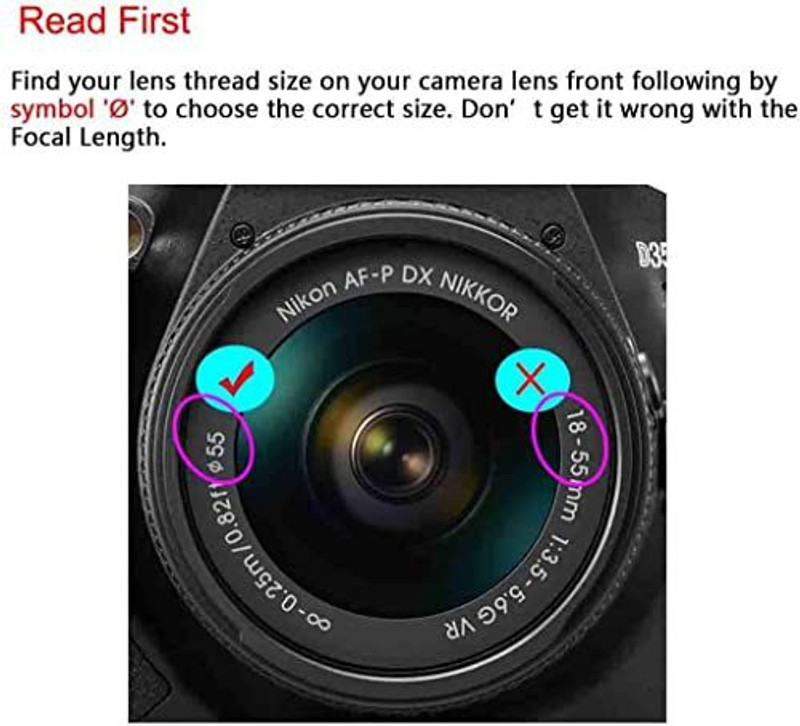 MILLETS Lens Cap Cover for AF-P DX NIKKOR 18-55mm f/3.5-5.6G VR Lens for Nikon D7200  Lens Cap(Black, 58 mm)
