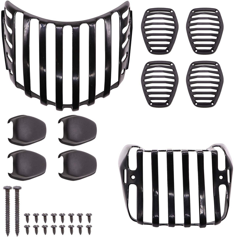 Rhtdm BIKE HF DELUXE INDICATOR COVER (Packof-6) (Black) Bike Headlight Grill(Black)