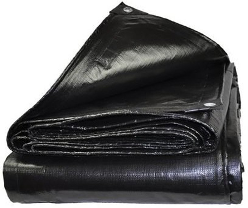 chitradheyhomedecorchd BLACK TARPAULIN 10X8 FEET 200GSM Tent - For Waterproof Tent For Multipurpose Plastic Cover for Truck, Roof, Rain,Outdoor,Sun(Black)