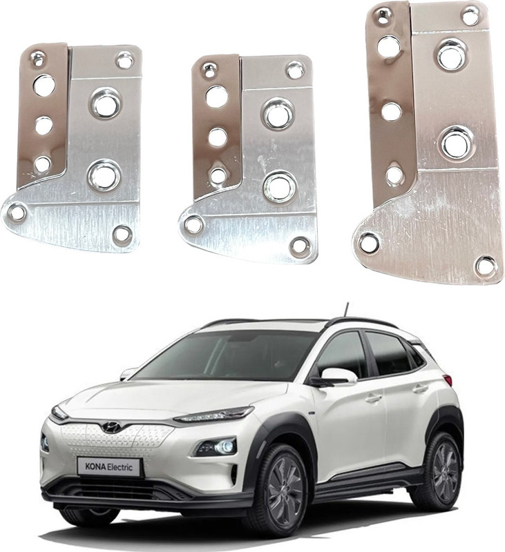 Oshotto CS-036 Car Pedals Kit Pad Covers Set For Hyundai KONA Electric (Silver) Car Pedal