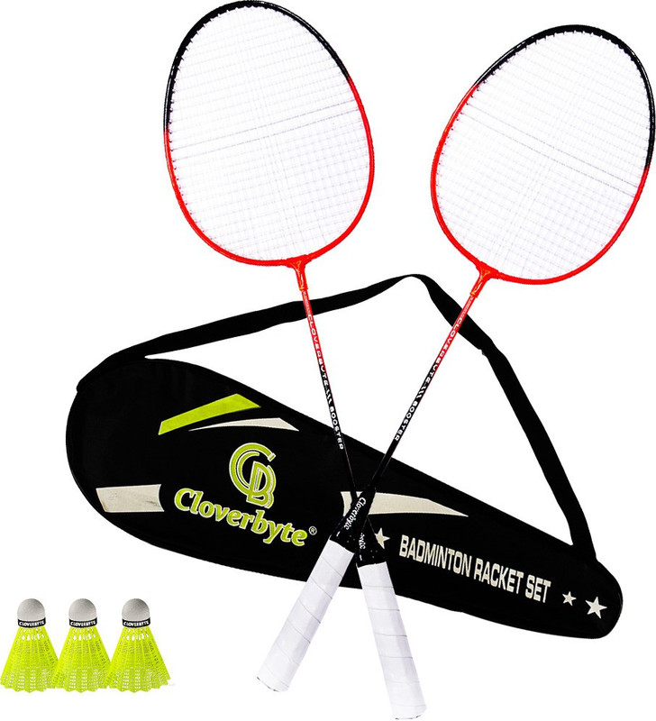 CLOVERBYTE Booster Set Of 2 Badminton With 6 Nylon Shuttle and 1 Badminton Cover Badminton Kit