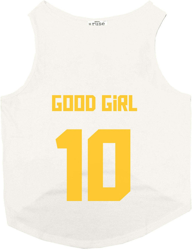 RUSE T-shirt for Dog, Cat(Good Girl Jersey No.5 Printed Dog Tee For Gift(Red))