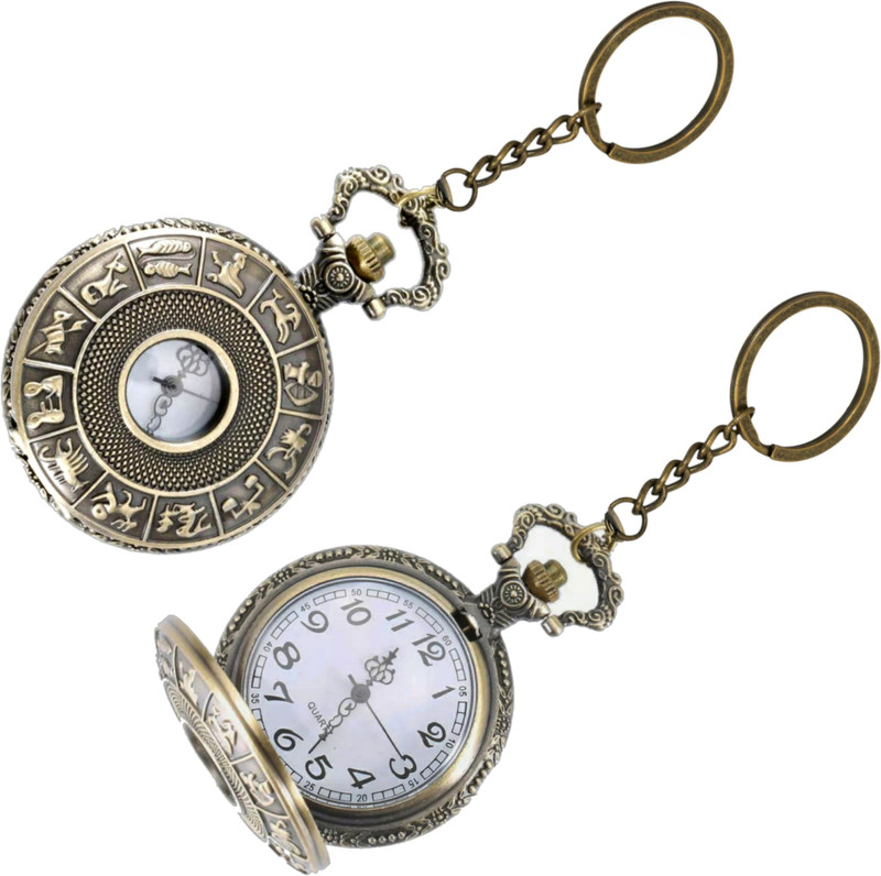 GT Gala Time Premium Vintage Paris Eiffel Tower Theme Designer Gandhi Style Antique Pocket Watch Key Chain Gift For Friend Stainless Steel Pocket Watch Chain
