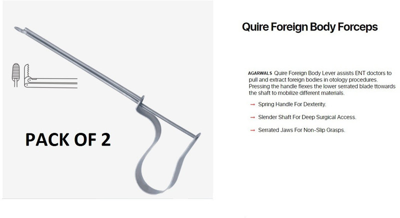 Agarwals Quire Foreign Body Lever Forcep (2 PCS) Utility Forceps