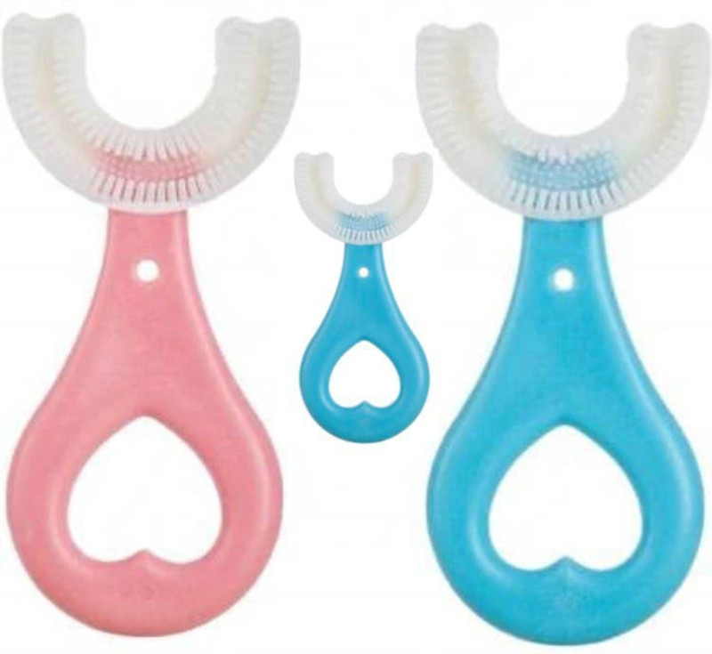 rdh Toothbrush for Kids, U-Shaped ,Soft Silicone Manual ,Age 2-12(Pack of3) Ultra Soft Toothbrush(Pack of 3)