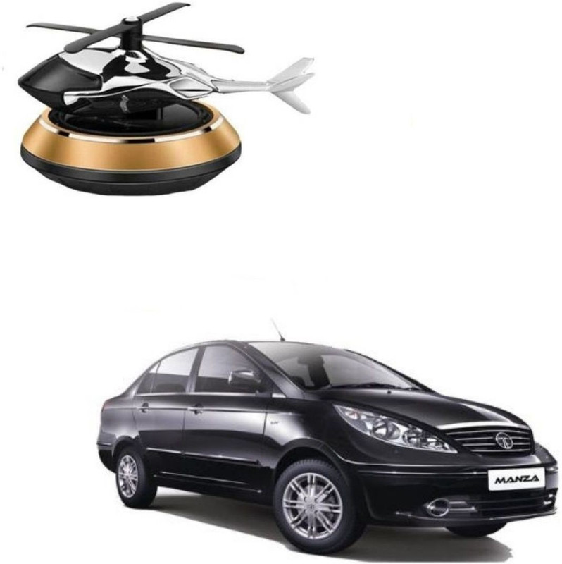 AUTOGARH Golden Car Aroma Diffuser Air Freshener Perfume Solar for Tata manza Air Purifier(Pack of 1)