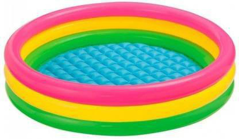 TANMAY FUN ZONE PREMIUM 3 FEET BIG SIZE WATER POOL,ROUND COLOR RING,,Baby Bath Tub, Swimming Pool 3-Feet Inflatable Swimming Pool(Multicolor)