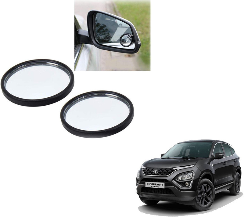 ABS AUTO TREND 3R-062 360° Rotate Convex Side Rear View Blind Spot Mirror for Tata Harrier Glass Car Mirror Cover(TATA Harrier Dark Edition)