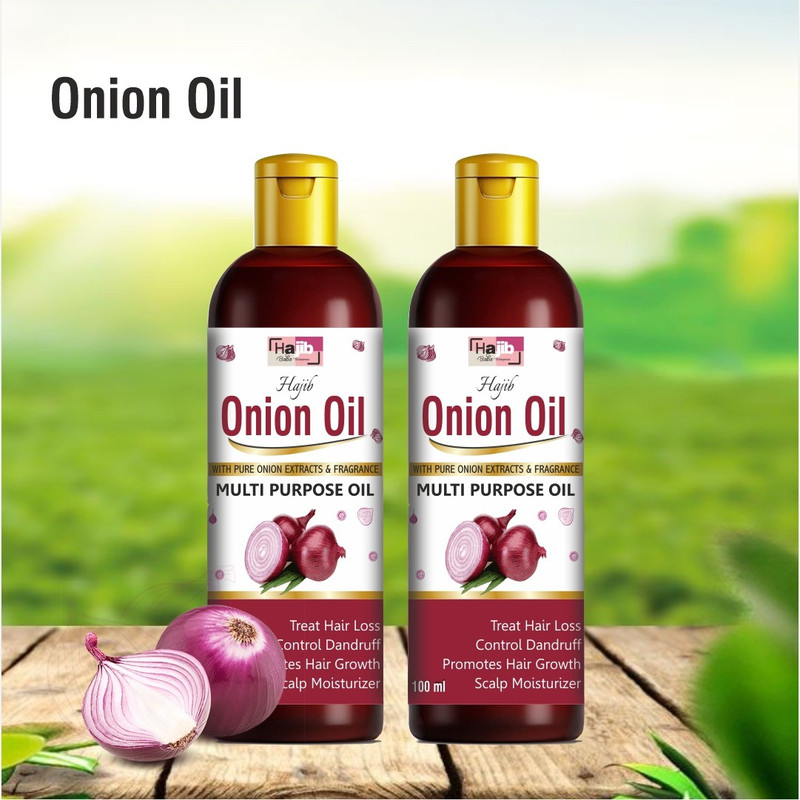 hajib Onion oil for hair help to to promote hair growth .(Pack of 2, 100 ml)