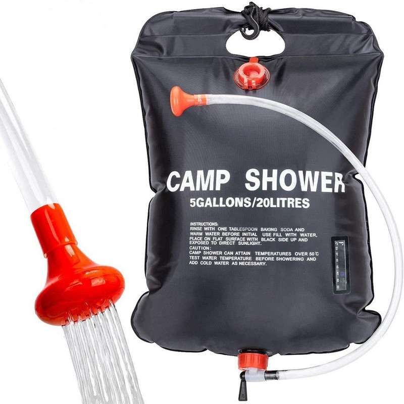 REPLEX 20ltr Camping Hiking Outdoor Shower Bathing Water Bag ( 1 pcs ) Solar Powered Portable Shower(20 L)
