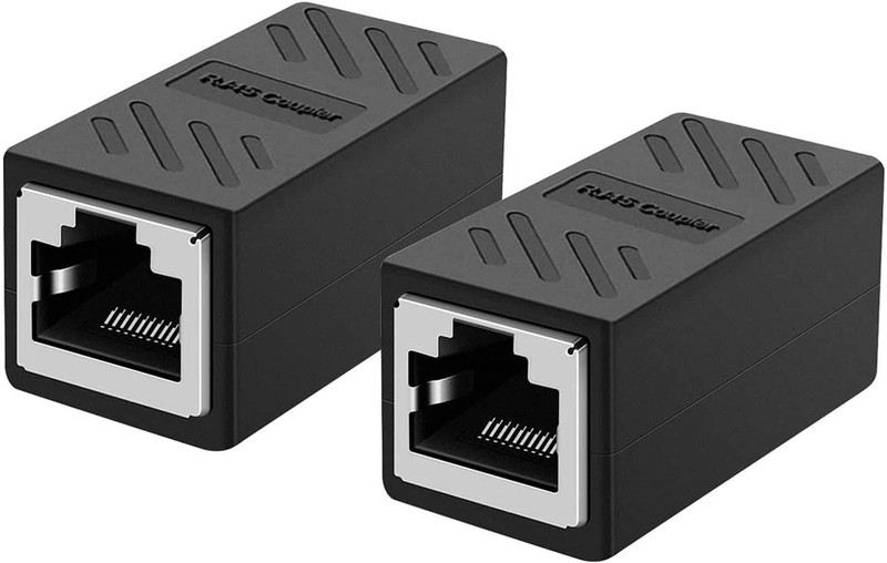 Sadow Pack of 10 Shielded RJ45 Ethernet Cable LAN Jointer Adapter Plug for Cat7 Cat6 Wired Ethernet Lan Adapter compatible with Windows(1800 Mbps)