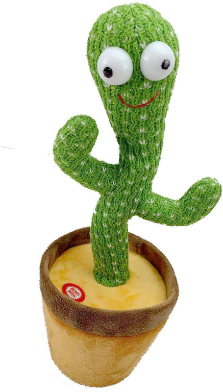 LEVIATHAN Educational Musical Toys-Dancing Cactus Toy with USB Charger Talking Cactus Toy,(Green)