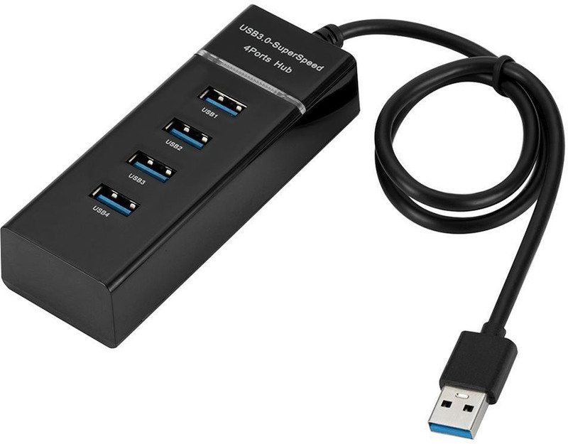 Etake 4 Port USB HUB 3.0 Usb Hub For Pendrive, Mouse, Keyboard, Printer, PC, Laptop USB Adapter(Black)