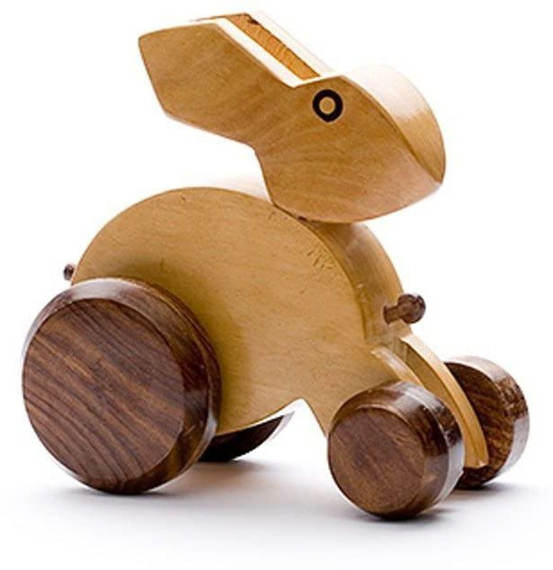 Revcoz Wooden Rabbit Toy for Baby 0-3 Yrs with Wire(Multicolor)