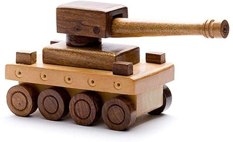 Revcoz Wooden Tank Toy for Baby 0-3 Years, Wood with Finishing(Multicolor)